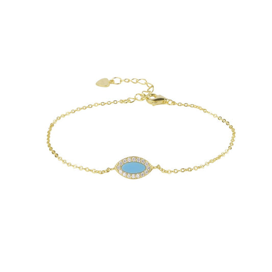 kalani turquoise eye gold bracelet