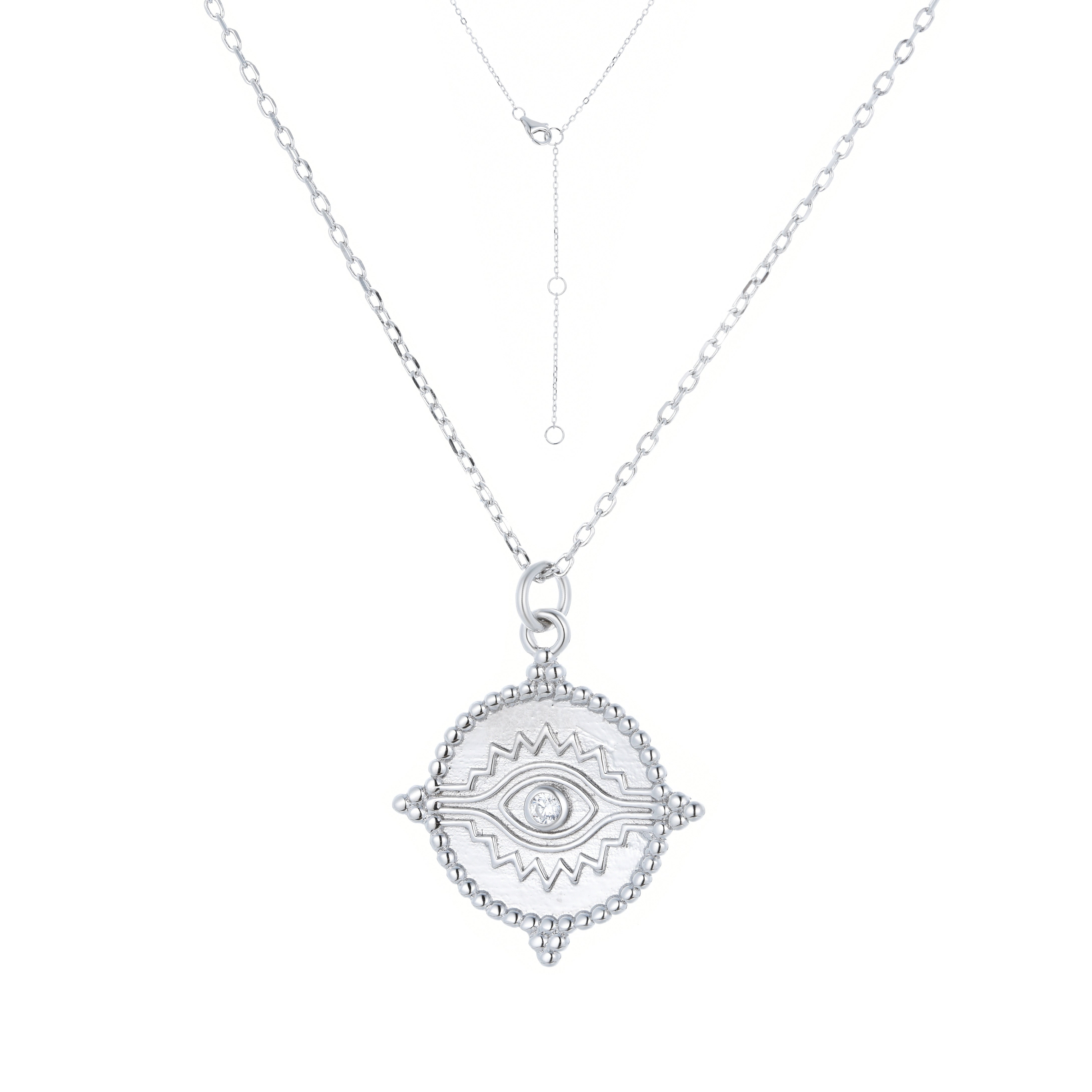 ARIANNA EVIL EYE SILVER NECKLACE