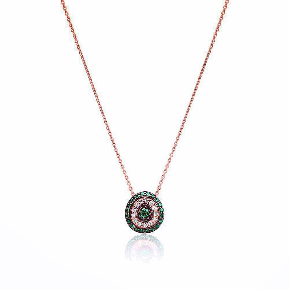 EMERALD EVIL EYE NECKLACE