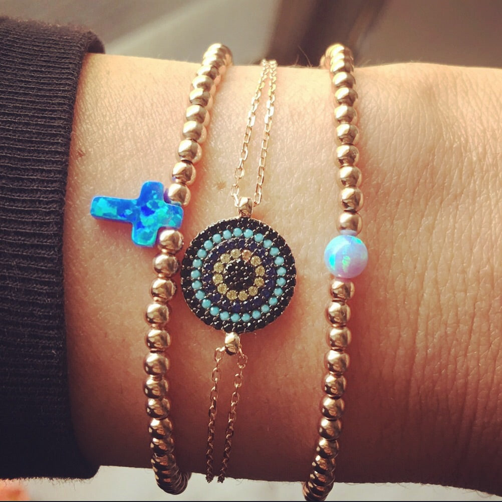 AZUL EVIL EYE ROSE GOLD BRACELET